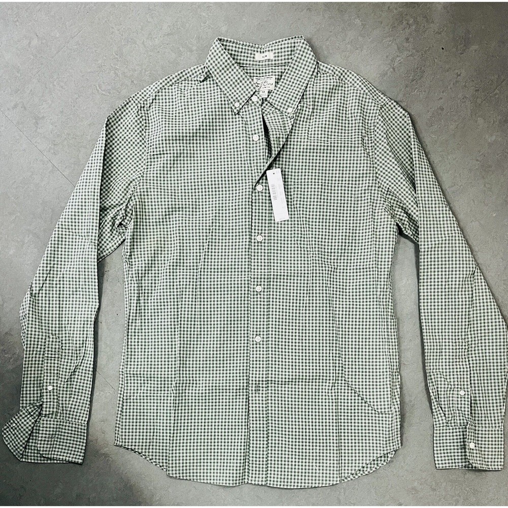 NWT J Crew Men's Slim Stretch Secret Wash Organic Cotton Button Down Shirt - M